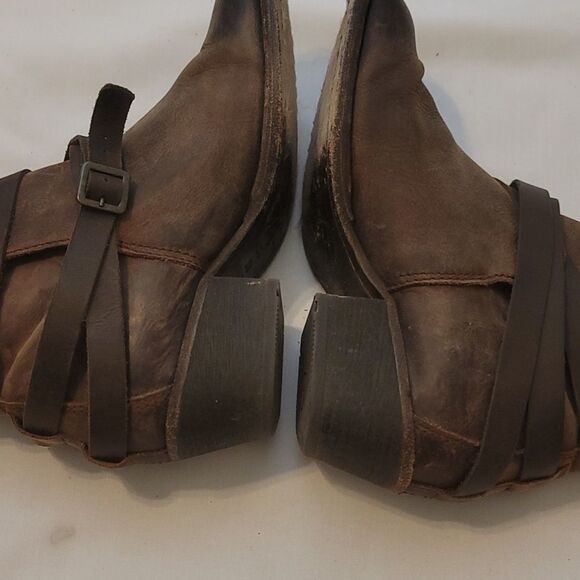 H by Hudson Brown Leather booties made in Portugal size 38 - Picture 5 of 11